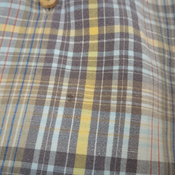 Final Price Tommy Bahama Shorts Mens 38 Chino Plaid Linen Blend Beach Preppy - Picture 4 of 13